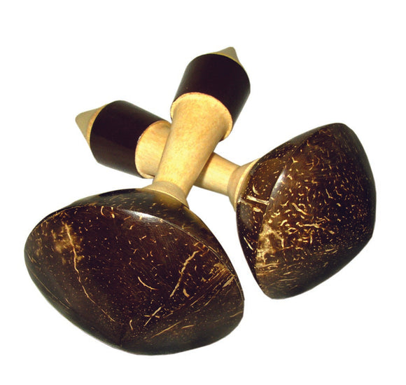 Maraca Shakers Natural Coconut Pair 15cm